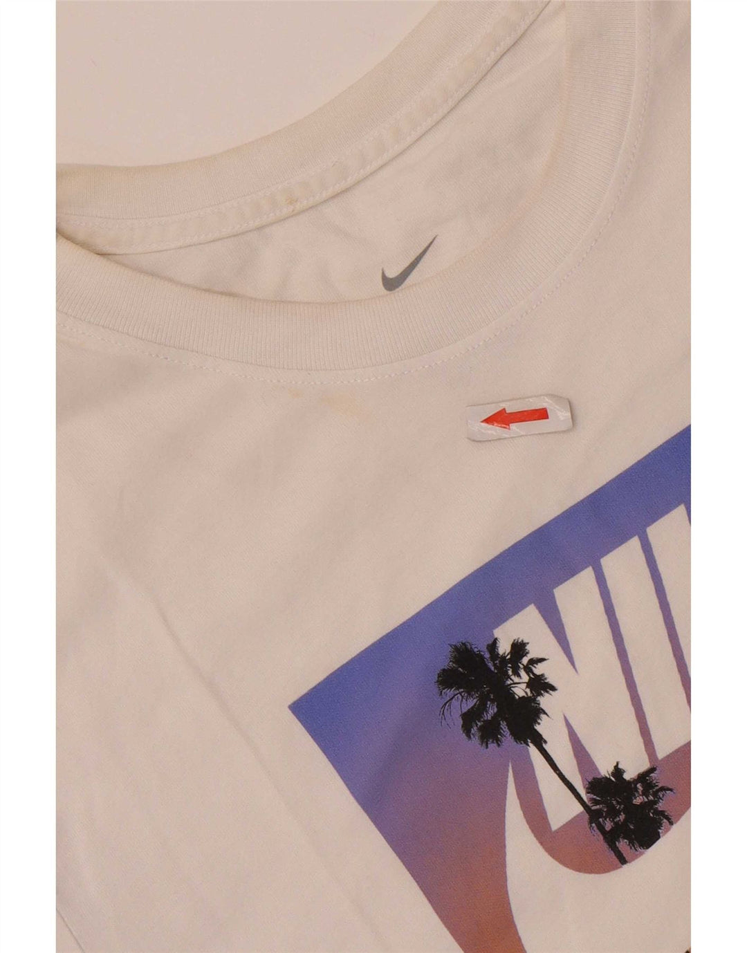 Camiseta Nike masculina gráfica Top médio algodão branco