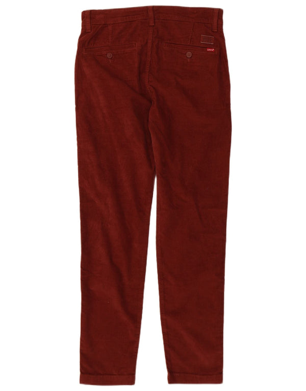 Calça masculina Levi's Slim Tapered Corduroy W30 L32 Algodão Borgonha