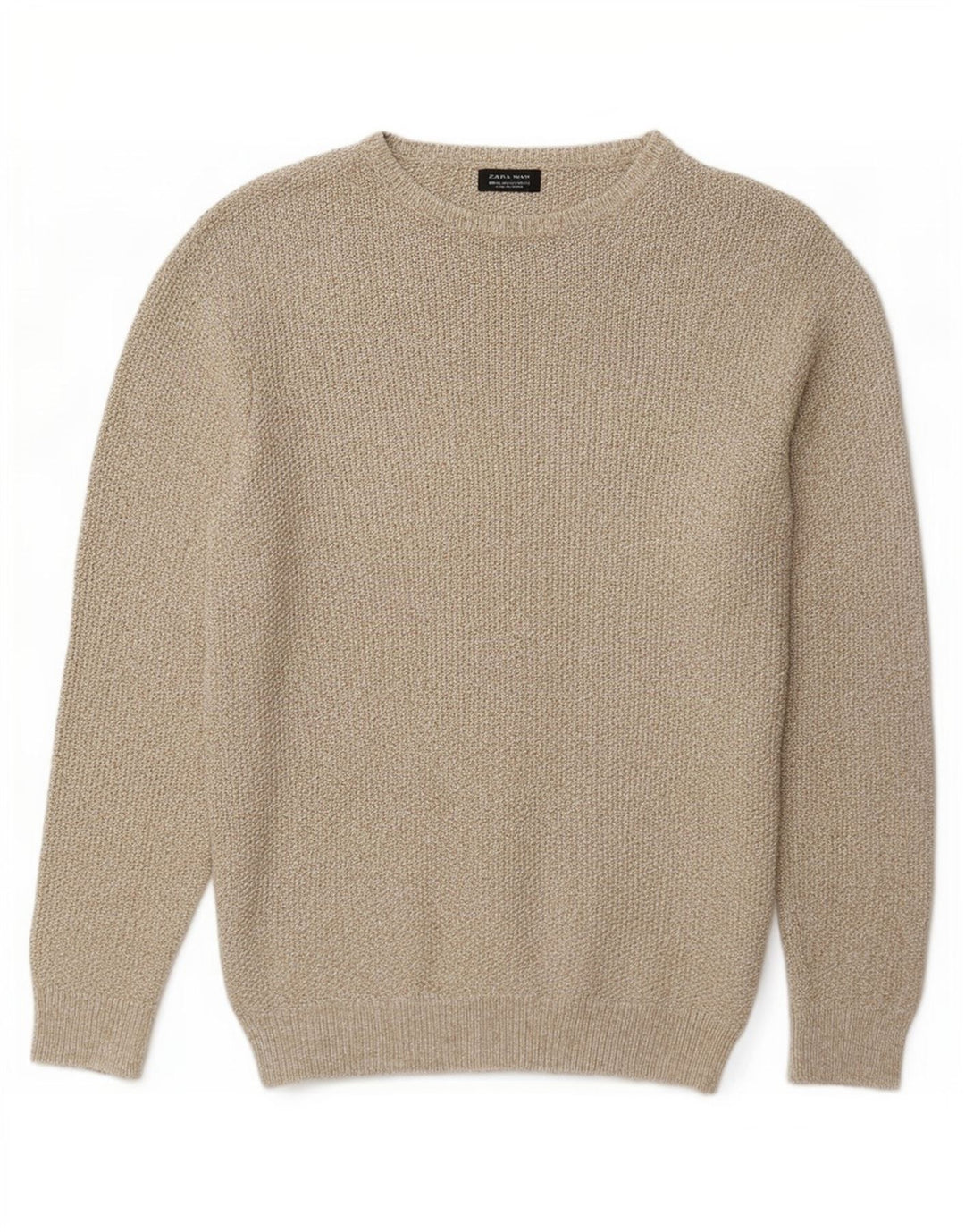 Zara Suéter masculino com gola canoa XL cinza manchado