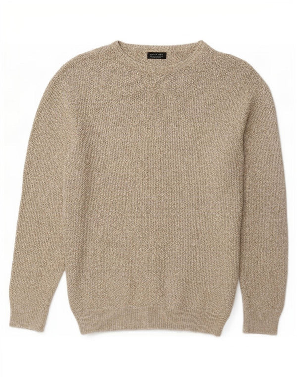 Zara Suéter masculino com gola canoa XL cinza manchado