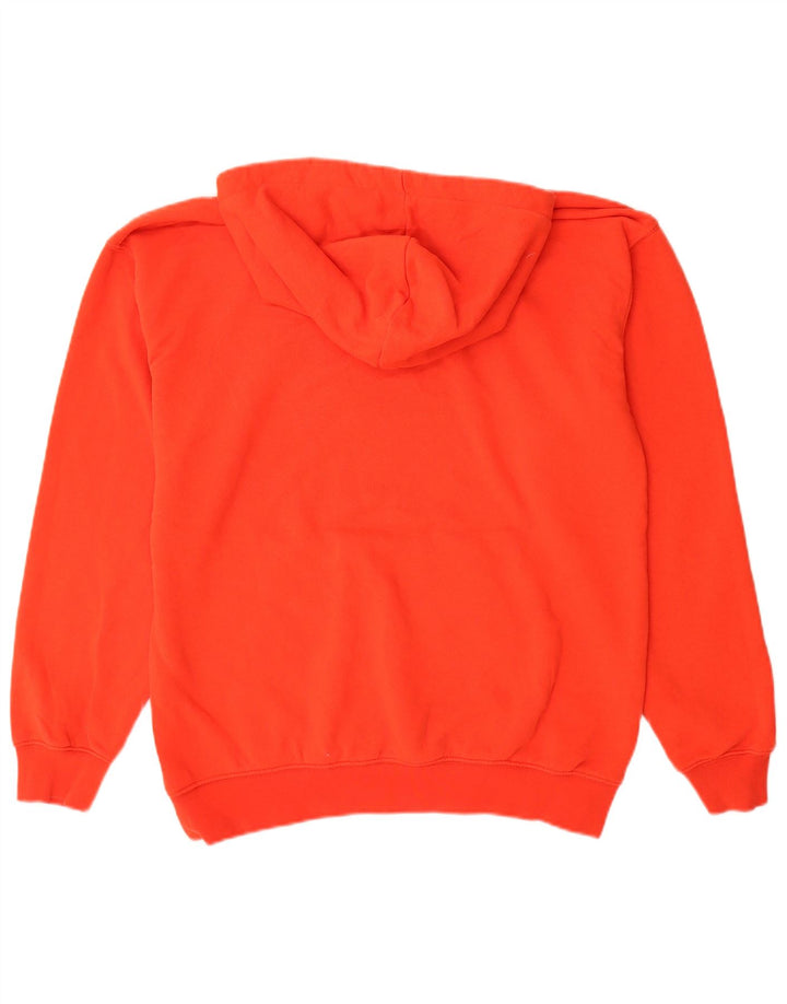 Zara Mens Hoodie Jumper Médio Algodão Vermelho