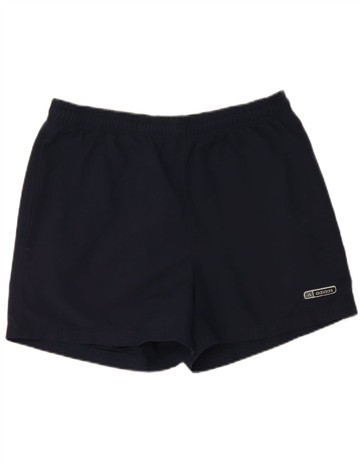 Shorts esportivos masculinos Adidas médio azul marinho poliéster