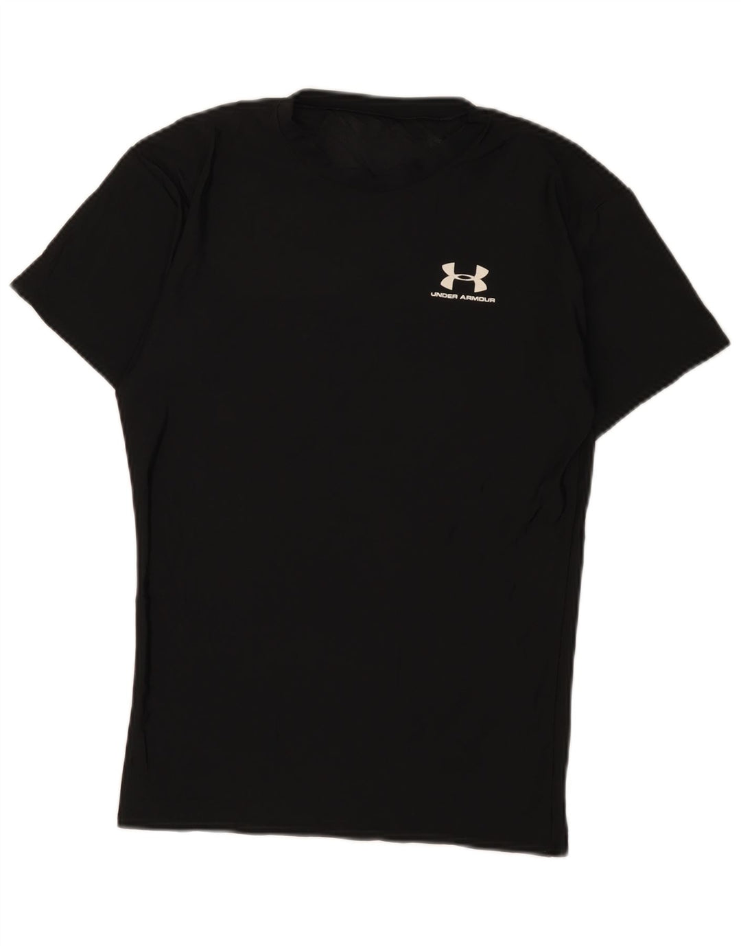 Under Armour Mens Camiseta Top Pequeno Algodão Preto