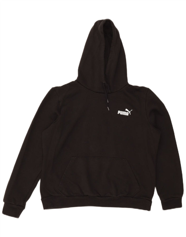 Puma Mens Hoodie Jumper Grande Algodão Preto