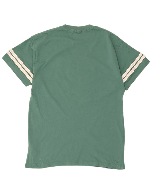 Camiseta gráfica masculina Nike Top médio verde colorblock algodão
