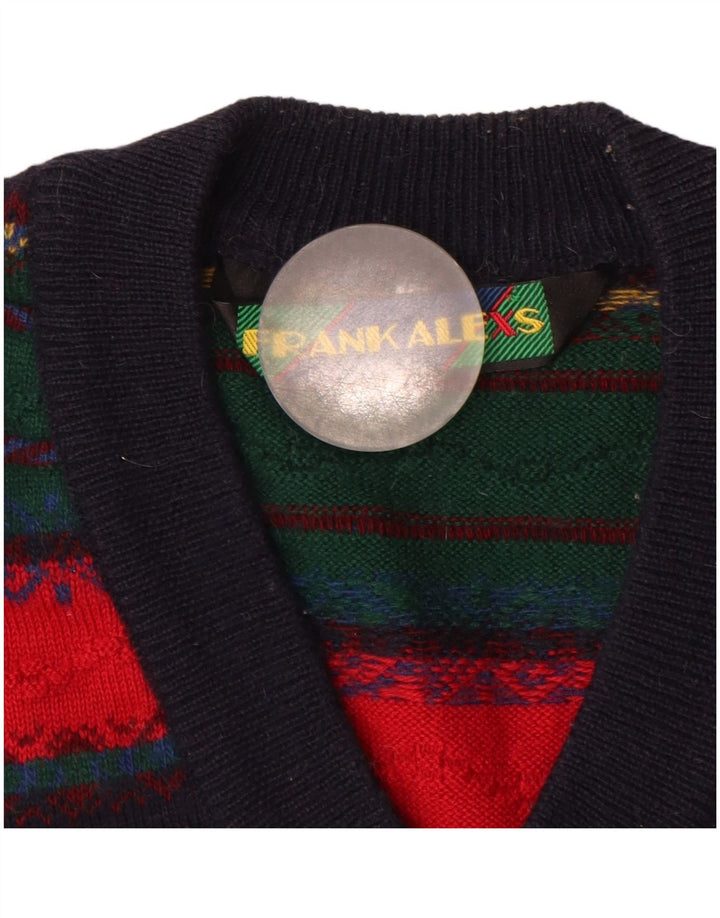 Regata masculina Frank Alexs com colete IT 50 lã listrada multicolorida média