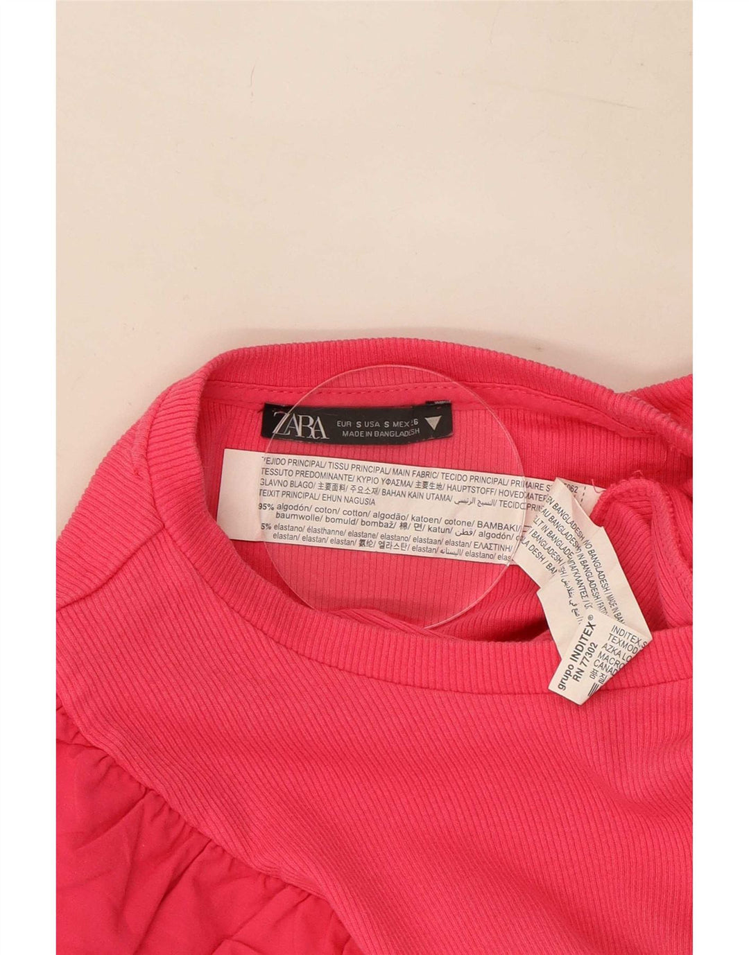 Macacão feminino Zara Batwing Reino Unido 8 pequeno algodão rosa