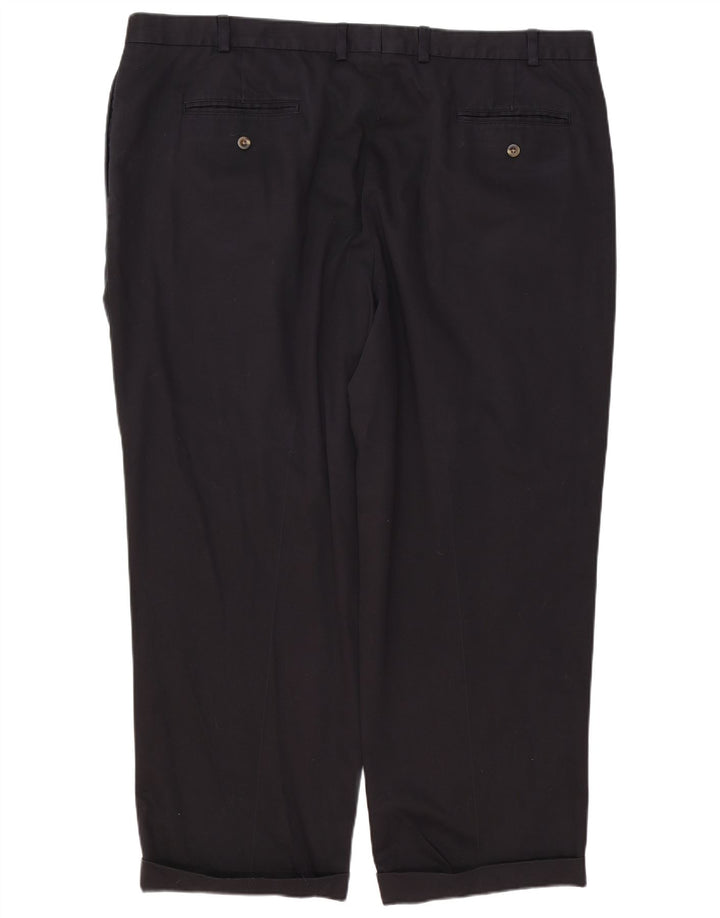 Calça chino masculina L.L.BEAN W46 L29 algodão azul marinho