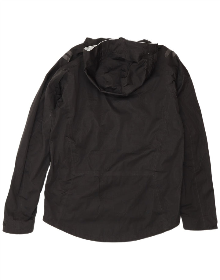 Jaqueta de chuva masculina com capuz Mountain Warehouse UK 38 poliéster preto médio