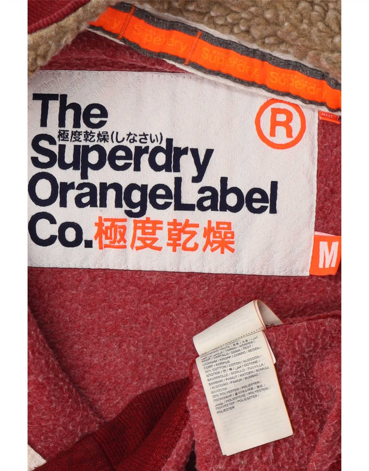 Superdry Mens Tracksuit Top Jacket Médio Algodão Vermelho