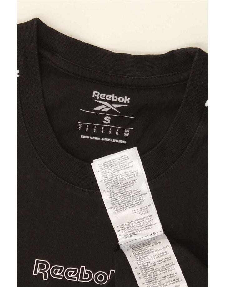 Camiseta masculina Reebok Top pequeno algodão preto
