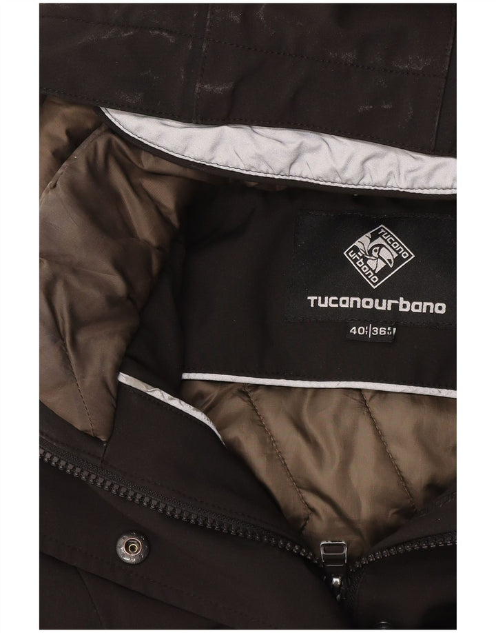 Casaco acolchoado com capuz feminino Tucano Urbano IT 40 pequeno cinza