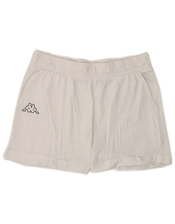 Shorts esportivos femininos Kappa UK 14 grandes brancos