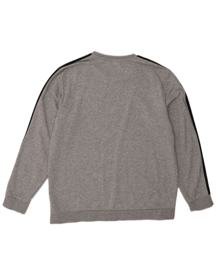Adidas Mens Moletom Jumper XL Cinza Flecked Algodão