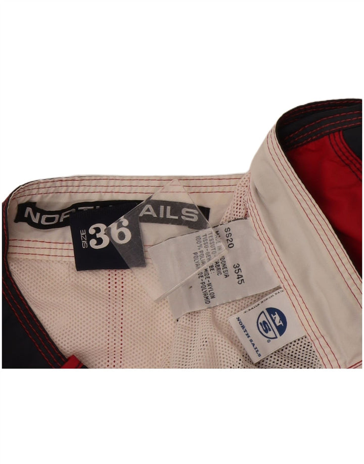 Shorts de natação masculino North Sails grande poliamida colorblock vermelho