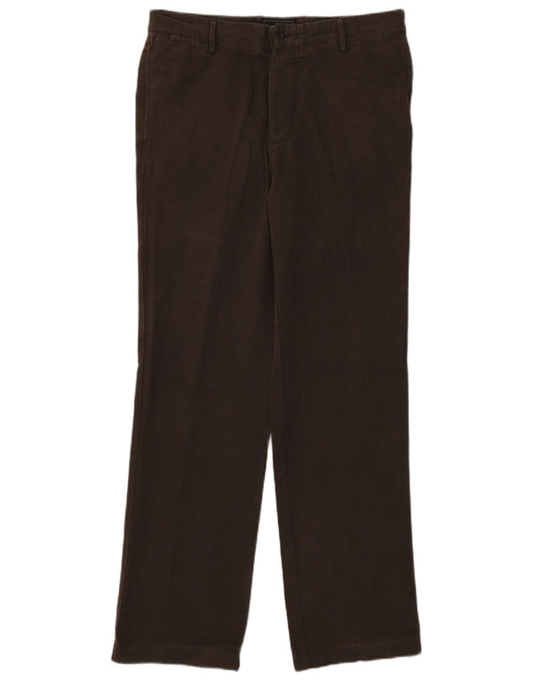 Calça chino reta masculina Marlboro Classics UE 54 2XL W36 L33 cáqui