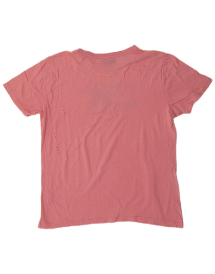 Camiseta feminina gráfica MARLBORO CLASSICS UK 16 grande algodão rosa