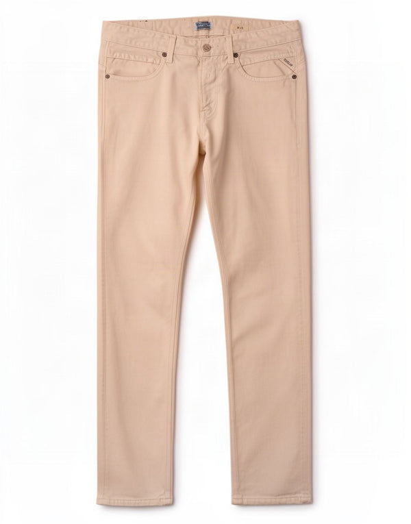 Replay Mens Jeto Straight Jeans W32 L31 Algodão Branco