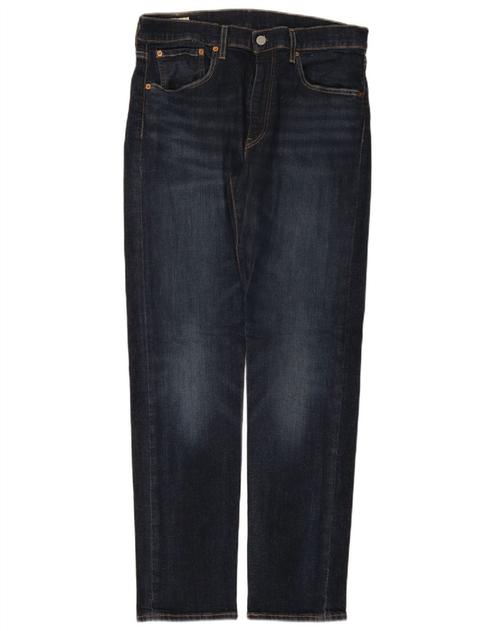 Levi's Masculino 502 Tapered Jeans W32 L32 Azul Marinho Algodão