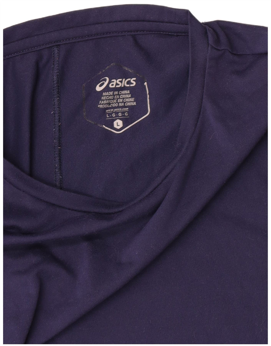 Camiseta feminina Asics Graphic UK 16 grande azul marinho