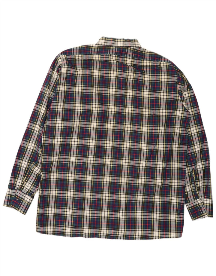 Camisa masculina de flanela BUGELFREI grande algodão xadrez multicolorido