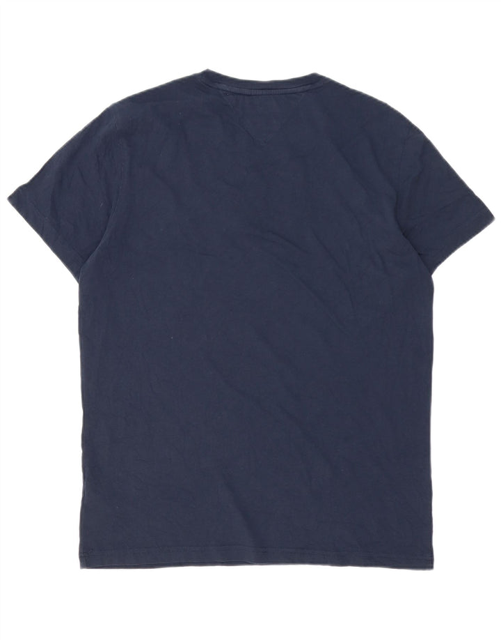 Camiseta masculina Tommy Hilfiger Top médio algodão azul marinho