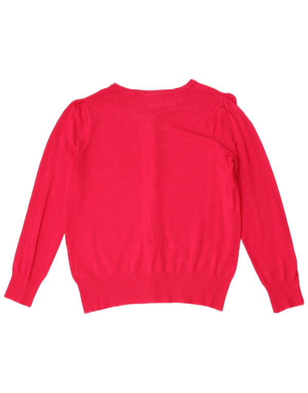 Suéter cardigã feminino Marks & Spencer Reino Unido 10 viscose rosa pequena