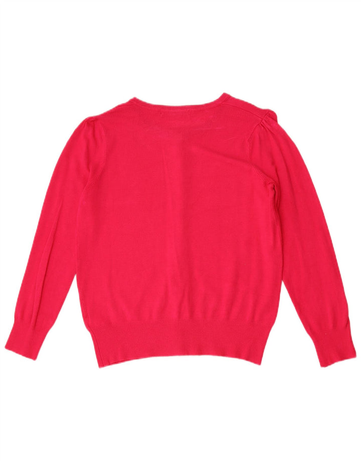 Suéter cardigã feminino Marks & Spencer Reino Unido 10 viscose rosa pequena