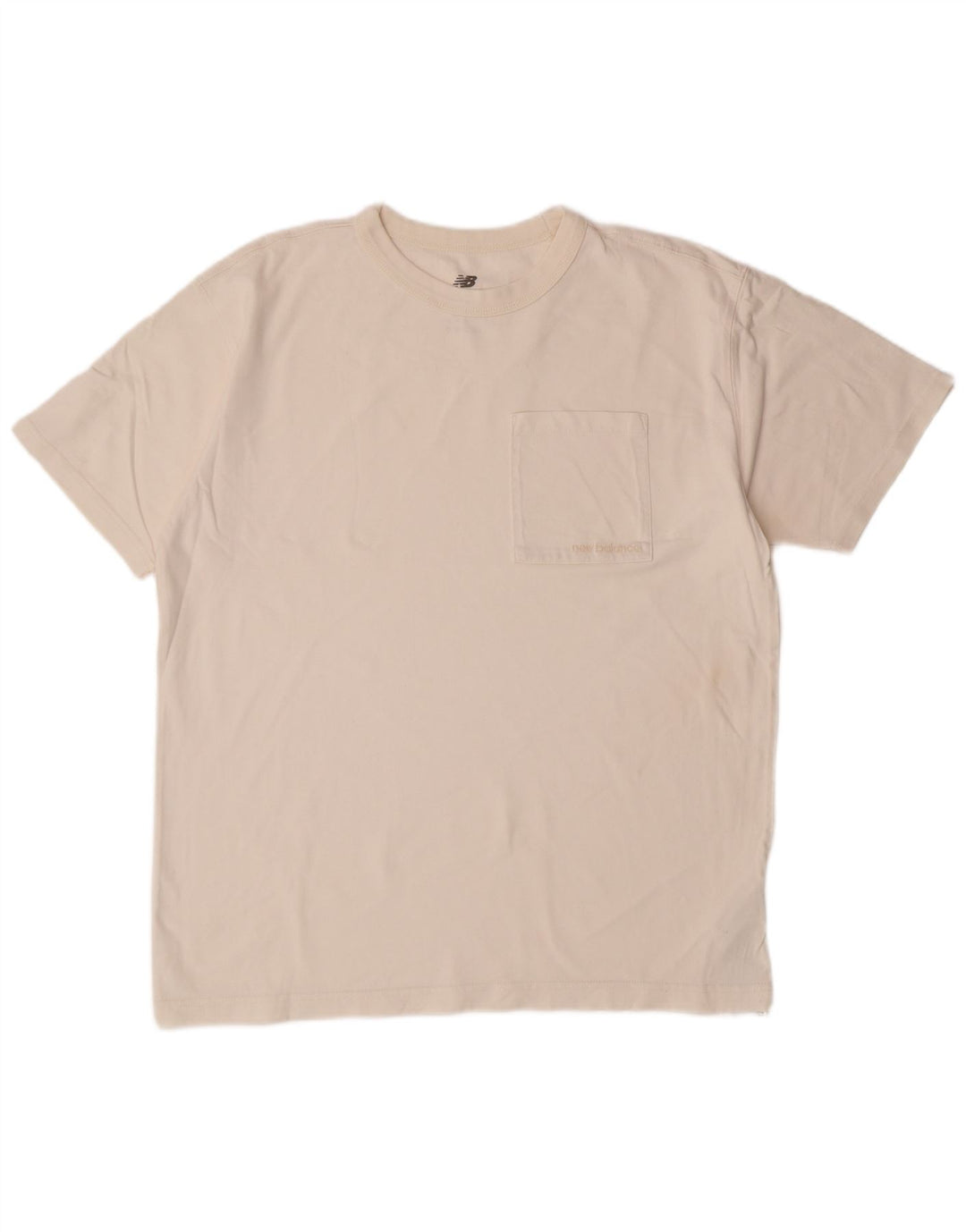 Camiseta masculina NEW BALANCE grande algodão off white