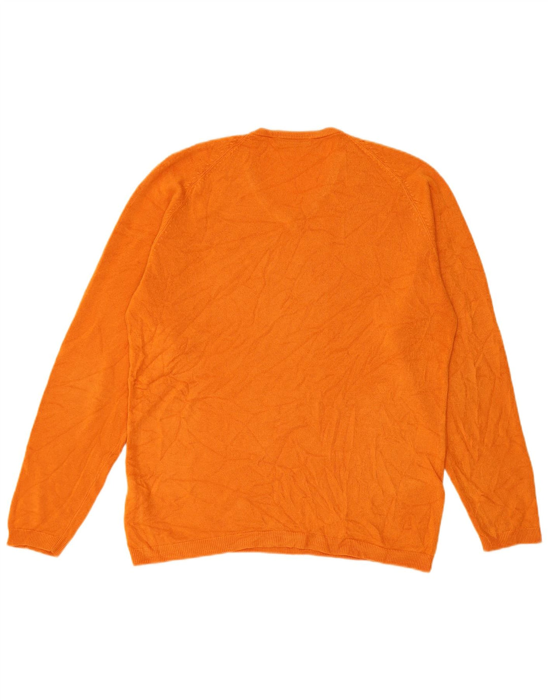 Suéter masculino Marks & Spencer Autograph com decote em V pequeno laranja acrílico