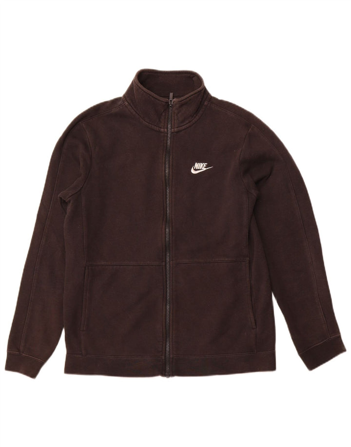 NIKE Mens Tracksuit Top Jacket Pequeno Algodão Preto