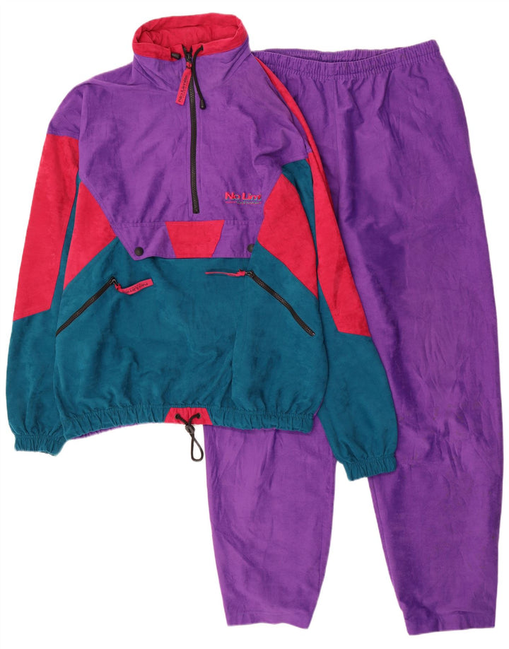 Pulôver com capuz masculino No Limits Fato de treino completo 2XL roxo Colourblock