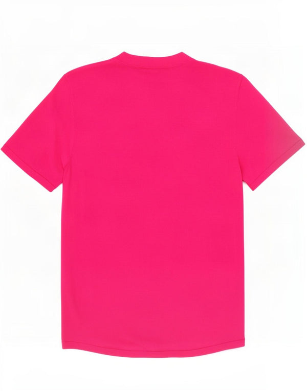 Camiseta feminina Zara UK 12 viscose rosa médio
