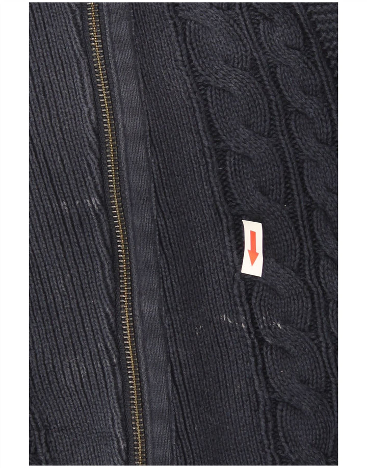 Suéter feminino Marks & Spencer Autograph Cardigan Reino Unido 14 grande azul marinho