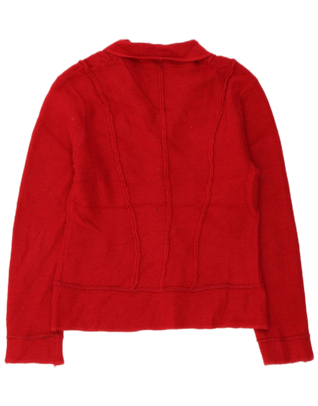 Suéter cardigã feminino Hobbs Reino Unido 14 lã Merino vermelha média
