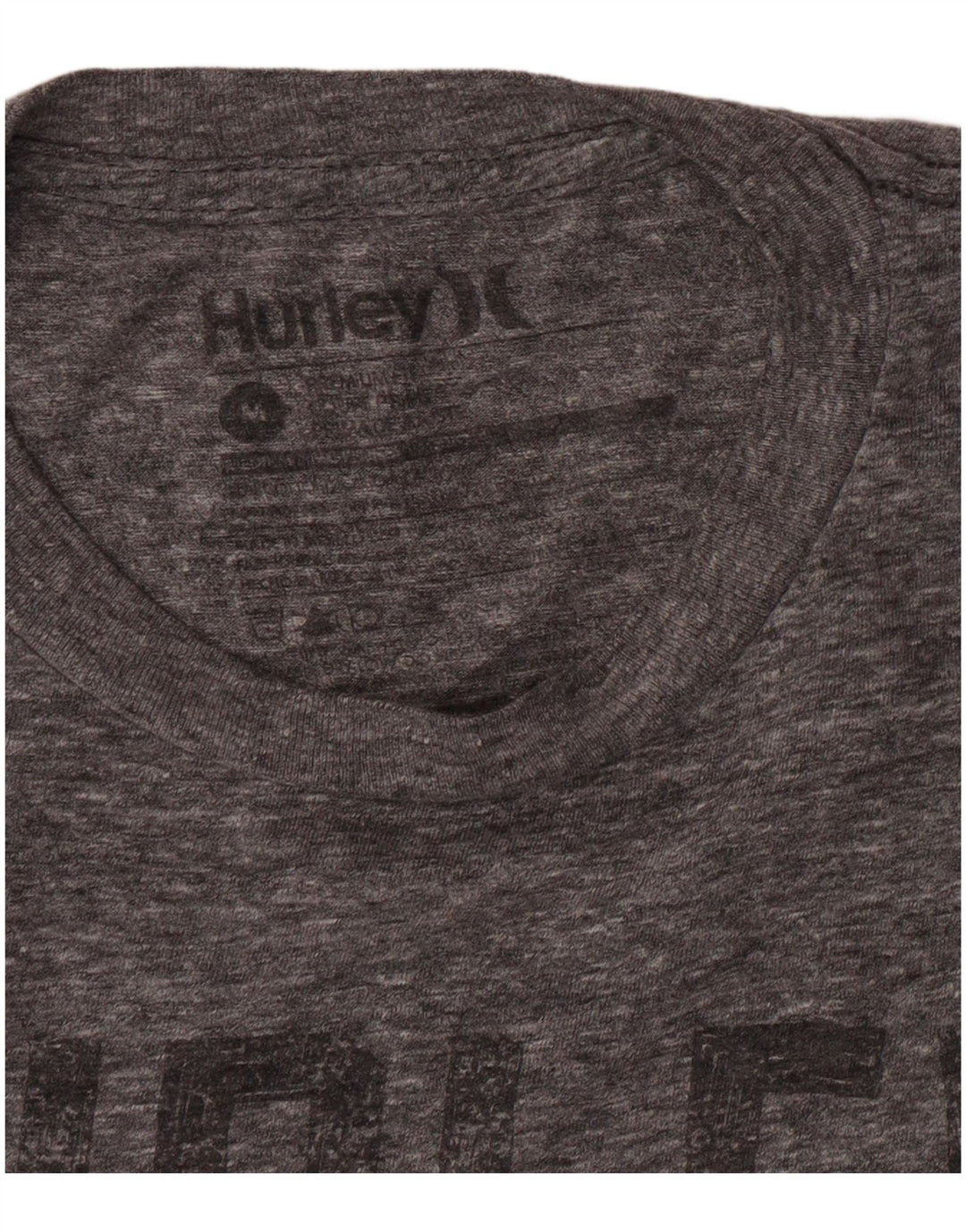Camiseta masculina Hurley Regular Fit gráfica cinza médio