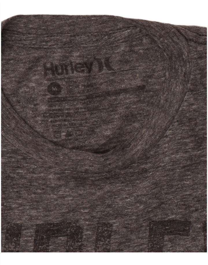Camiseta masculina Hurley Regular Fit gráfica cinza médio