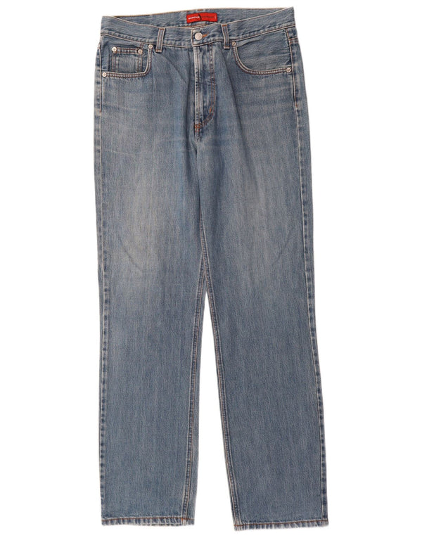 Wampum Mens Straight Jeans W32 L34 Blue