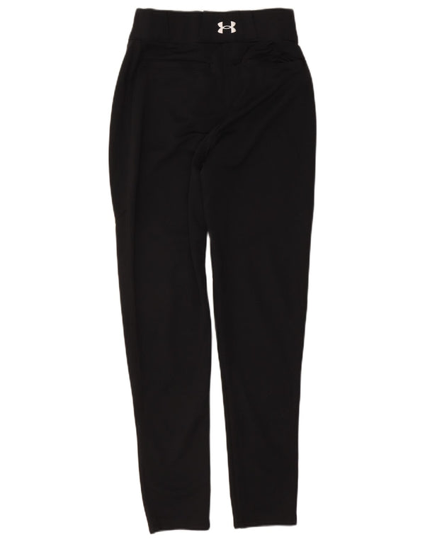 Under Armour Womens Slim Casual Calças Pequenas Poliéster Preto