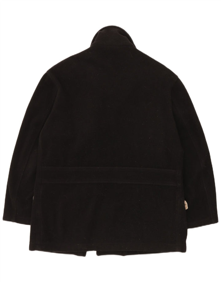 Murphy & Nye Casaco feminino oversized ervilha Reino Unido 14 lã preta média