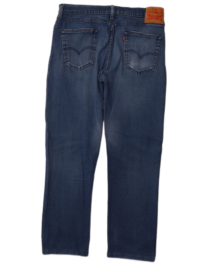 LEVI'S Masculino 514 Straight Jeans W34 L29 Azul Algodão