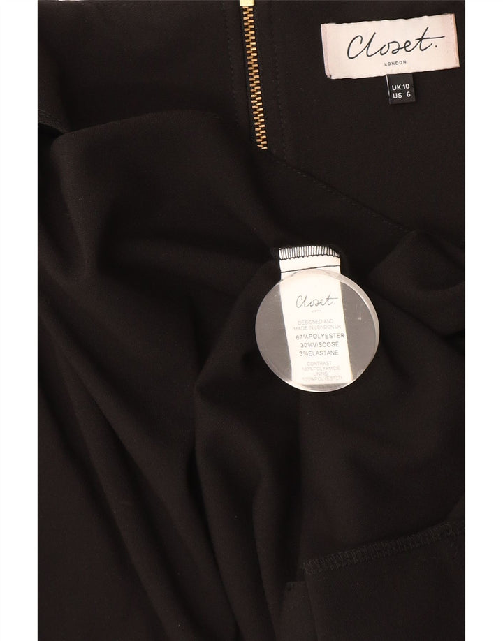 Vestido bainha feminino CLOSET UK 10 pequeno poliéster preto