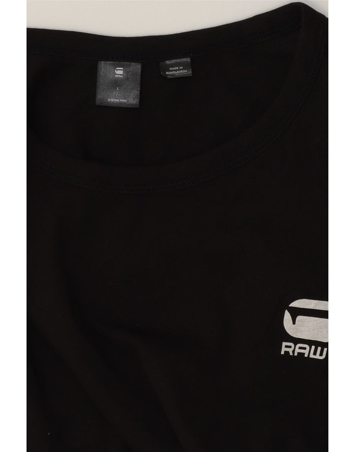 Top masculino G-STAR manga comprida grande preto
