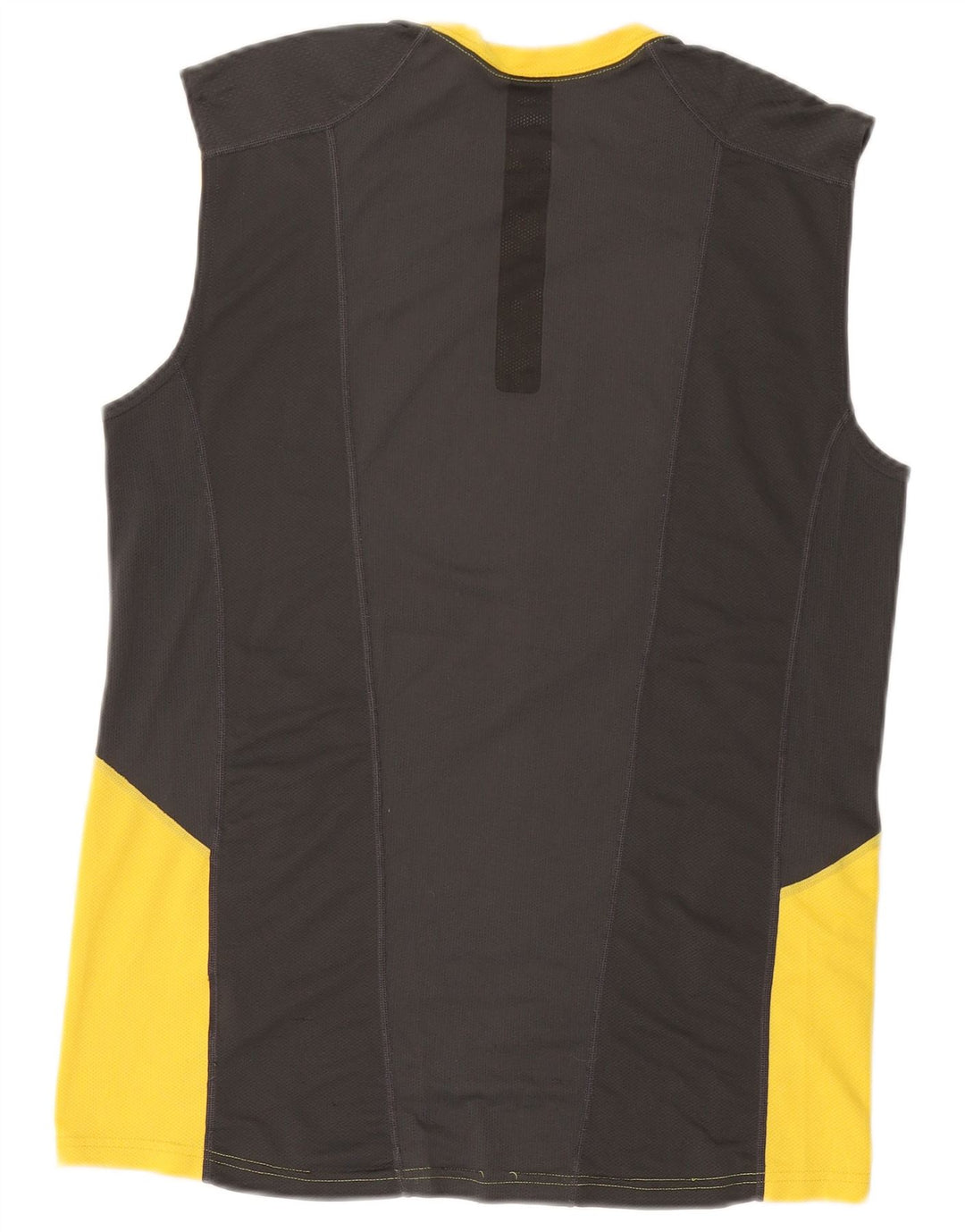 Nike Mens Dri Fit Vest Top Pequeno Amarelo Colorblock Poliéster