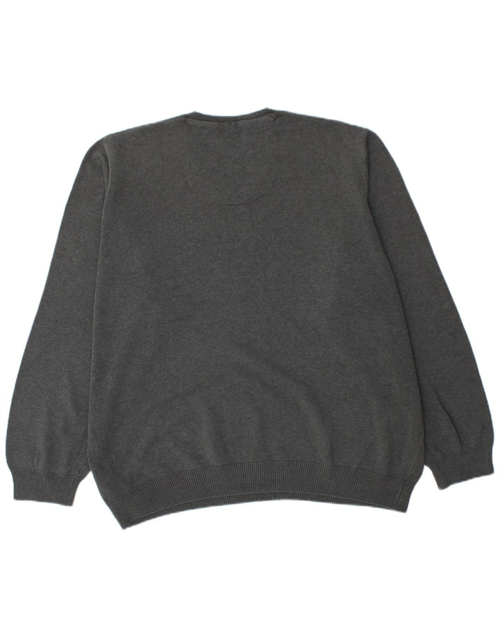 Suéter masculino Marks & Spencer com ajuste regular e decote em V 2XL algodão cinza