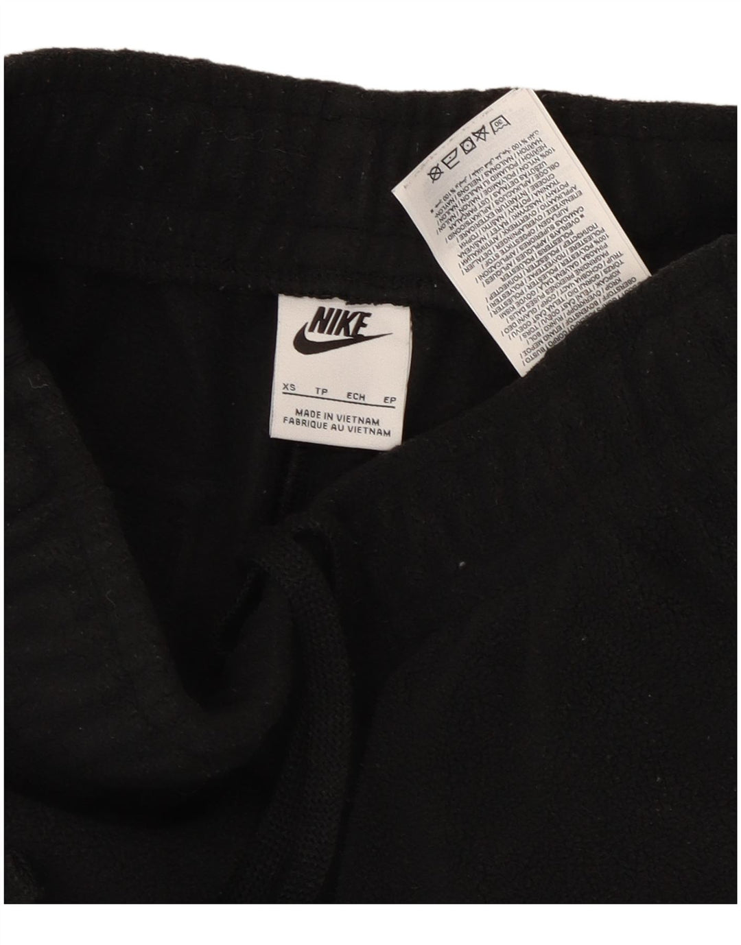 NIKE Womens Fleece Tracksuit Calças Joggers UK 6 XS Poliéster Preto