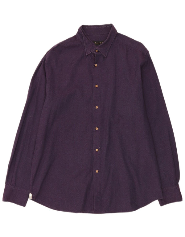 Camisa masculina MASSIMO DUTTI grande roxa