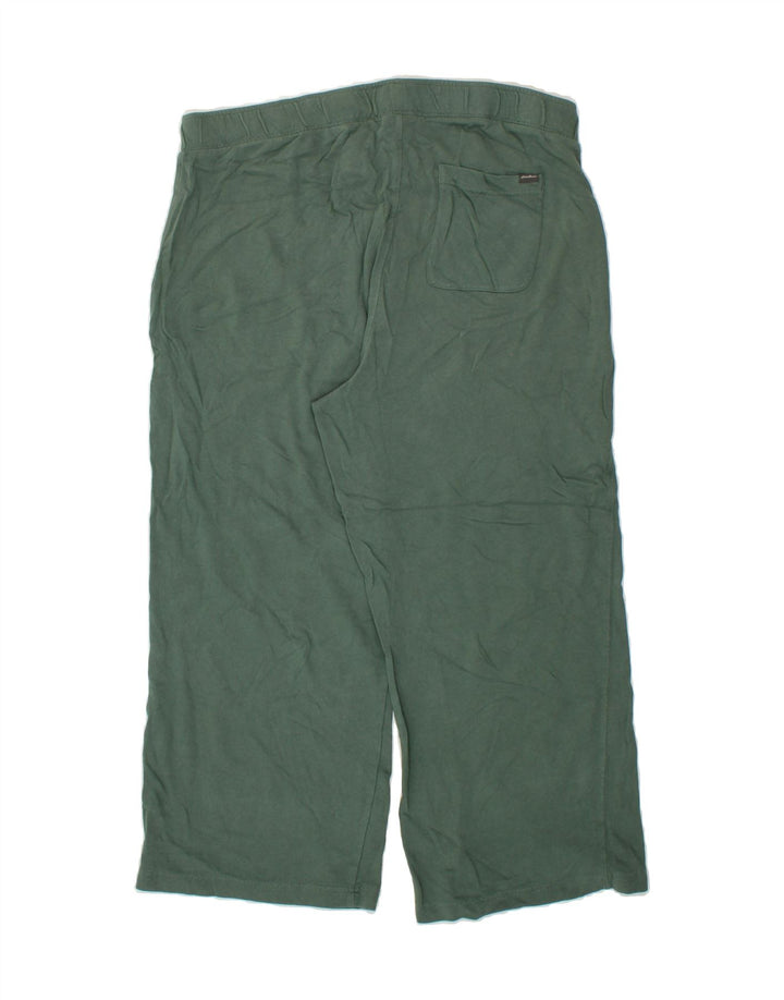 EDDIE BAUER Womens Crop Tracksuit Trousers UK 18 XL  Green Cotton Vintage Eddie Bauer and Second-Hand Eddie Bauer from Messina Hembry 