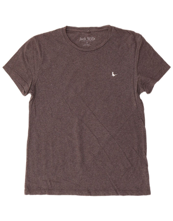 Camiseta masculina Jack Wills top pequeno algodão cinza
