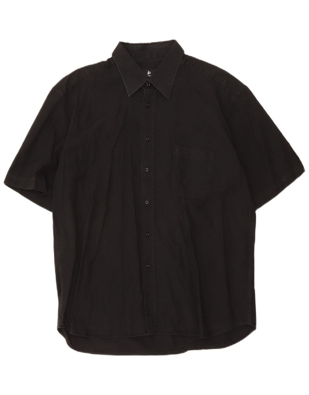 Roccobarocco Camisa masculina de manga curta preta média